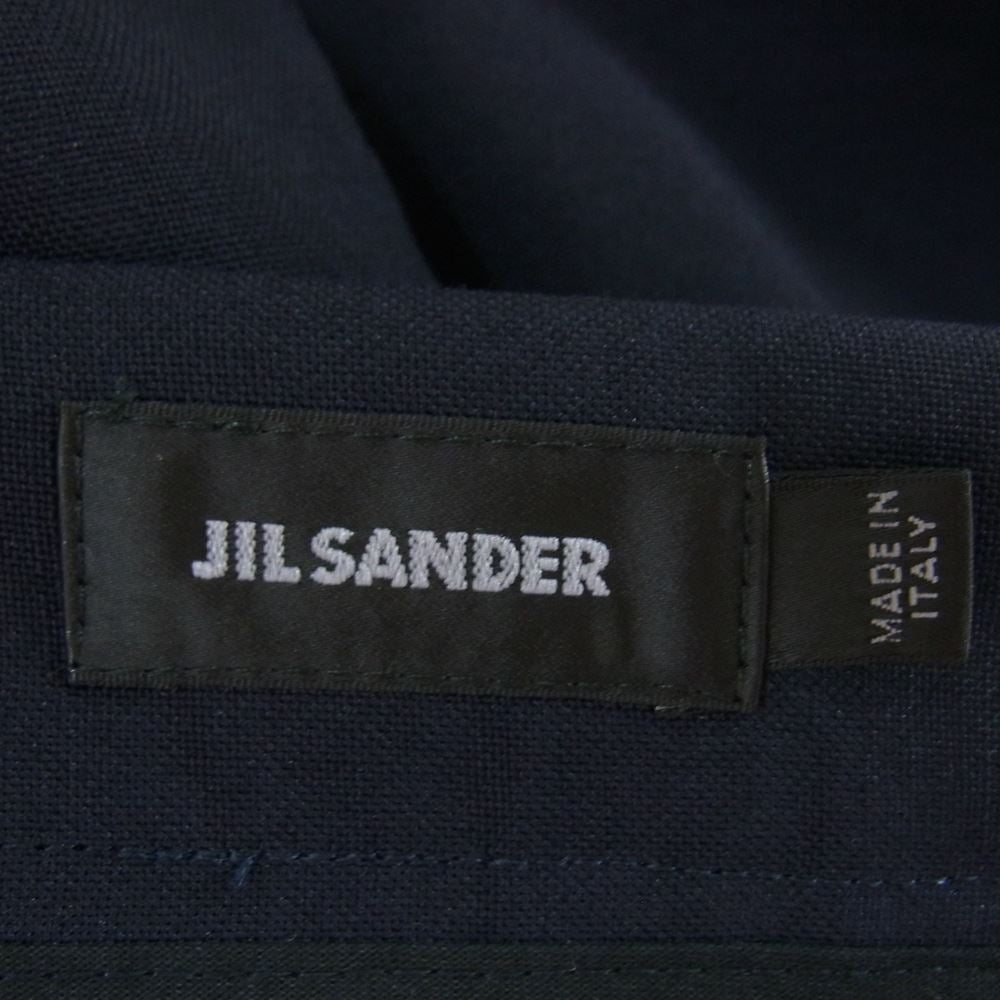JIL SANDER ジルサンダー JSMI310101 MI210700 wool trousers ウール トラウザーズ パンツ スラックス ネイビー系 50【中古】