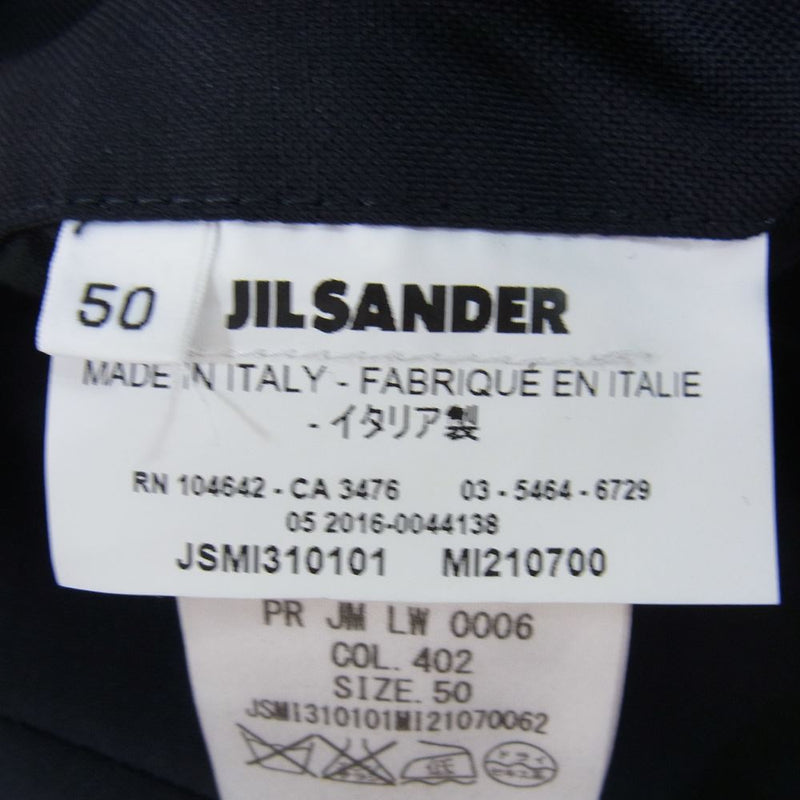 JIL SANDER ジルサンダー JSMI310101 MI210700 wool trousers ウール トラウザーズ パンツ スラックス ネイビー系 50【中古】