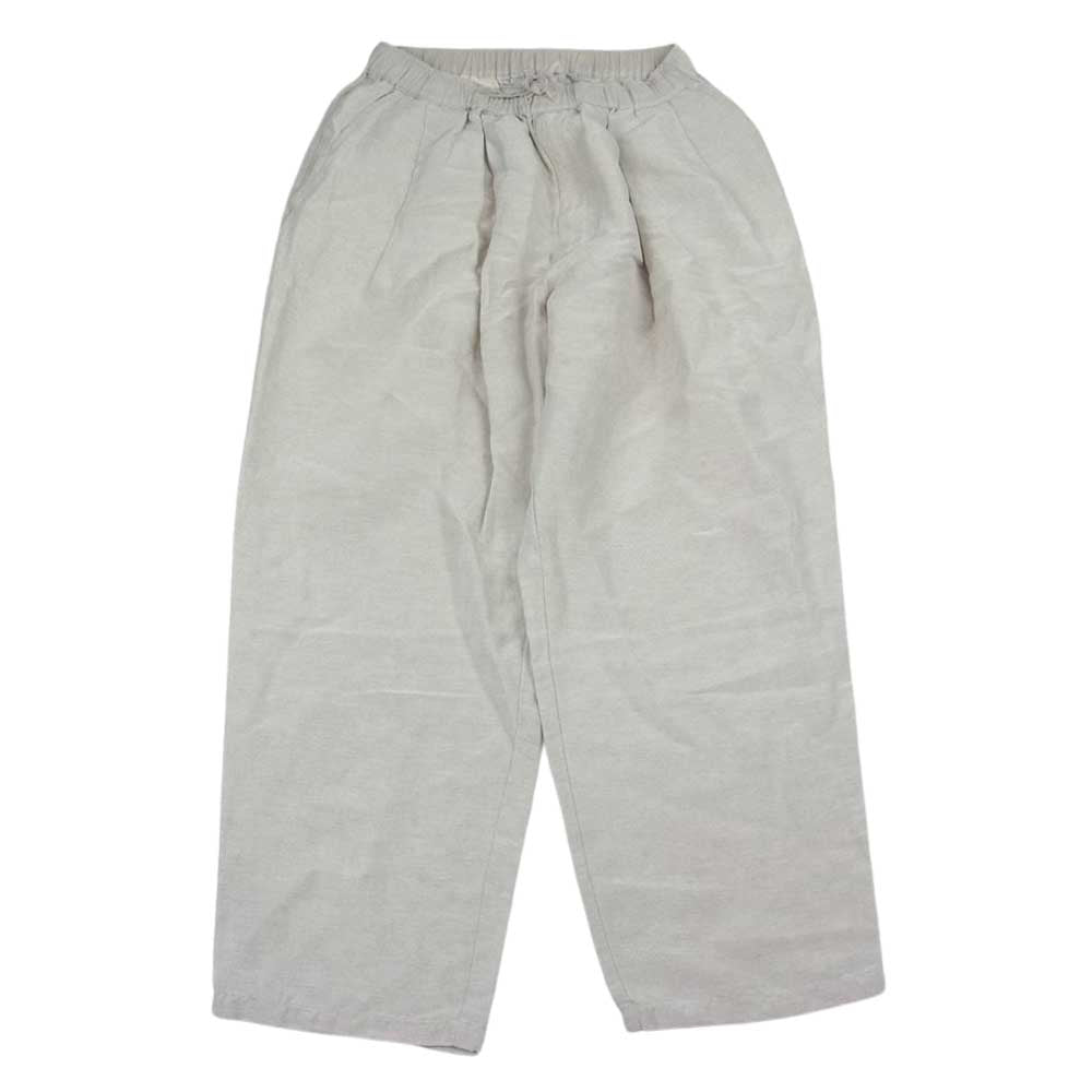 セブンバイセブン 22SS 800-2140024 TUCK PANTS LINEN RAYOＮ リネン 麻 レーヨン 2タック ドローコード イージー パンツ ベージュ系 S【中古】