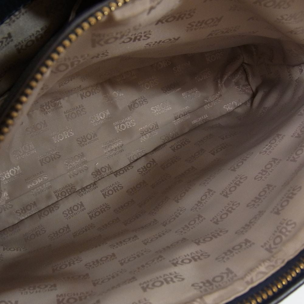 Michael Kors マイケルコース レザー ハンド バッグ ネイビー系【中古】