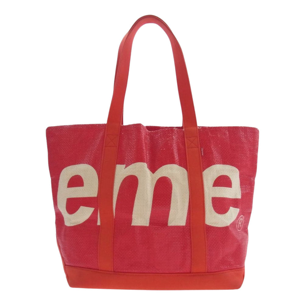Supreme シュプリーム 20SS RAFFIA TOTE BAG ラフィア トート バッグ RED レッド系【中古】