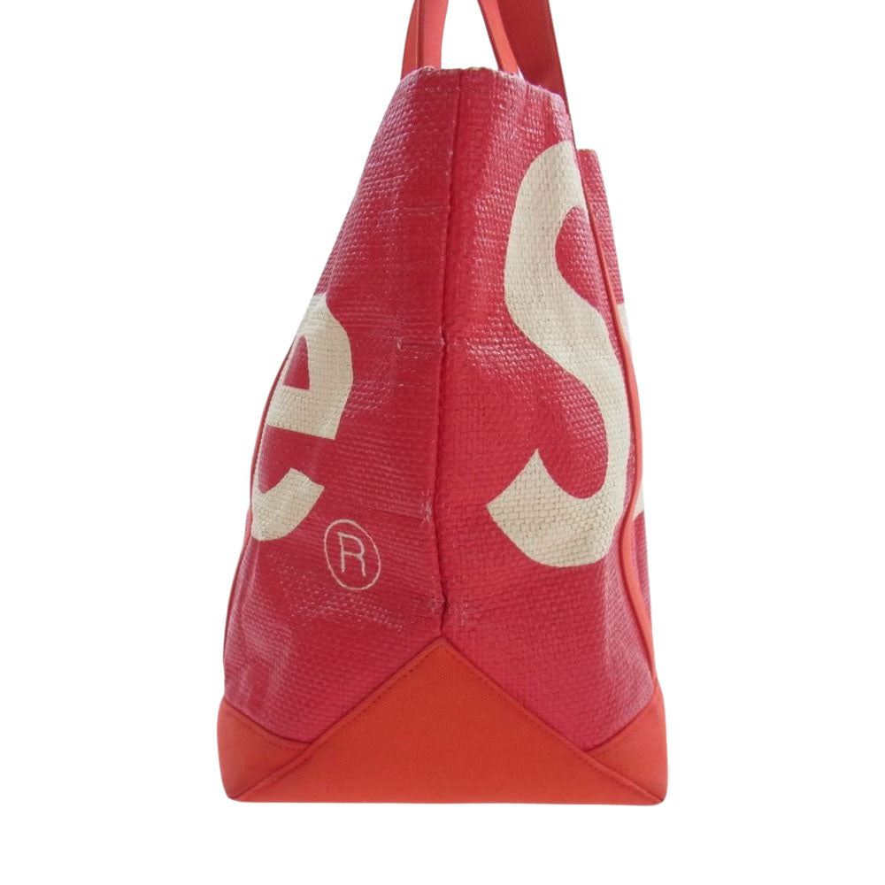 Supreme シュプリーム 20SS RAFFIA TOTE BAG ラフィア トート バッグ RED レッド系【中古】