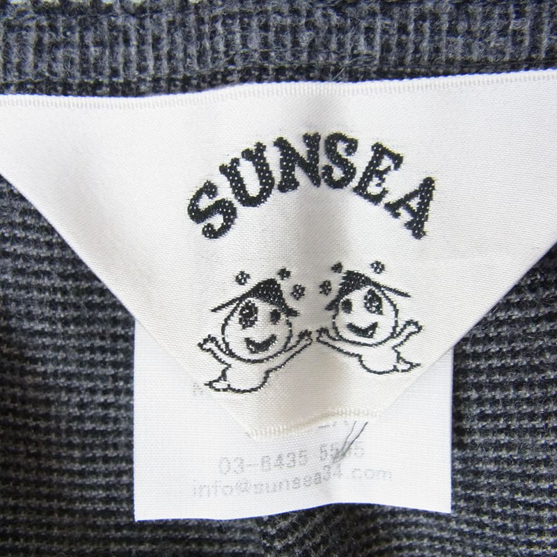 SUNSEA サンシー 19AW 19A42 N.M BRUSHED PANTS ウール スラックス ブラック チャコール系 2【新古品】【未使用】【中古】