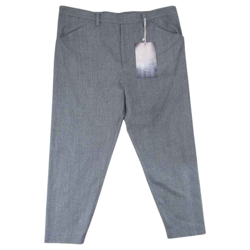 SUNSEA サンシー 19AW 19A42 N.M BRUSHED PANTS ウール スラックス グレー ブラック系 2【新古品】【未使用】【中古】
