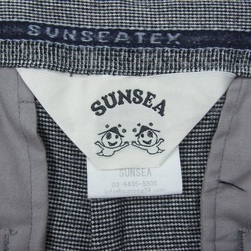 SUNSEA サンシー 19AW 19A40 N.M BRUSHED TEKETEKE PANTS ウール スラックス ブラック系 ホワイト系 2【新古品】【未使用】【中古】