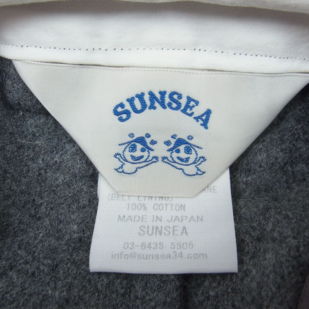 SUNSEA サンシー 19AW 19A47 PENCIL STRIPE TEKETEKE PANTS ウール ペンシル ストライプ パンツ グレー系 ネイビー系 3【新古品】【未使用】【中古】