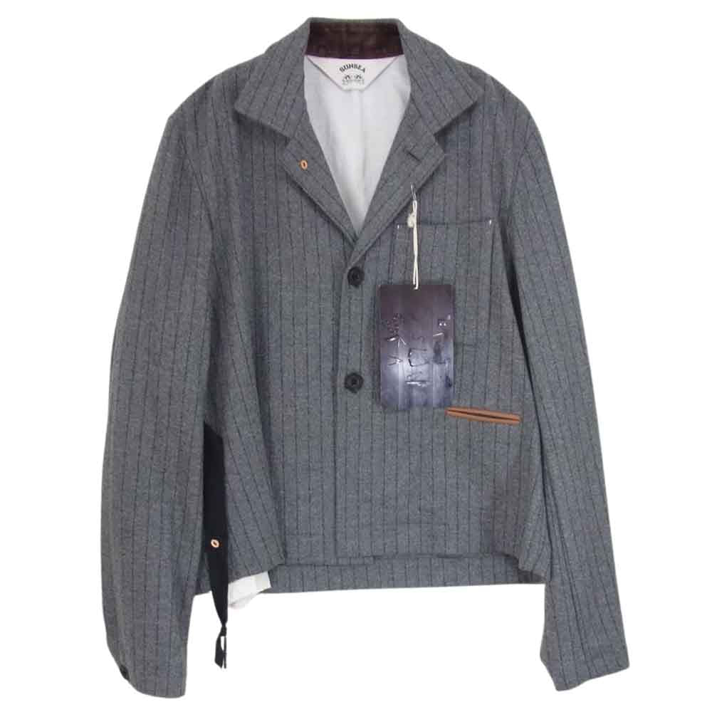 SUNSEA サンシー 19AW 19A31 PENCIL STRIPE JACKET ウール ペンシル ストライプ ジャケット グレー系 2【新古品】【未使用】【中古】