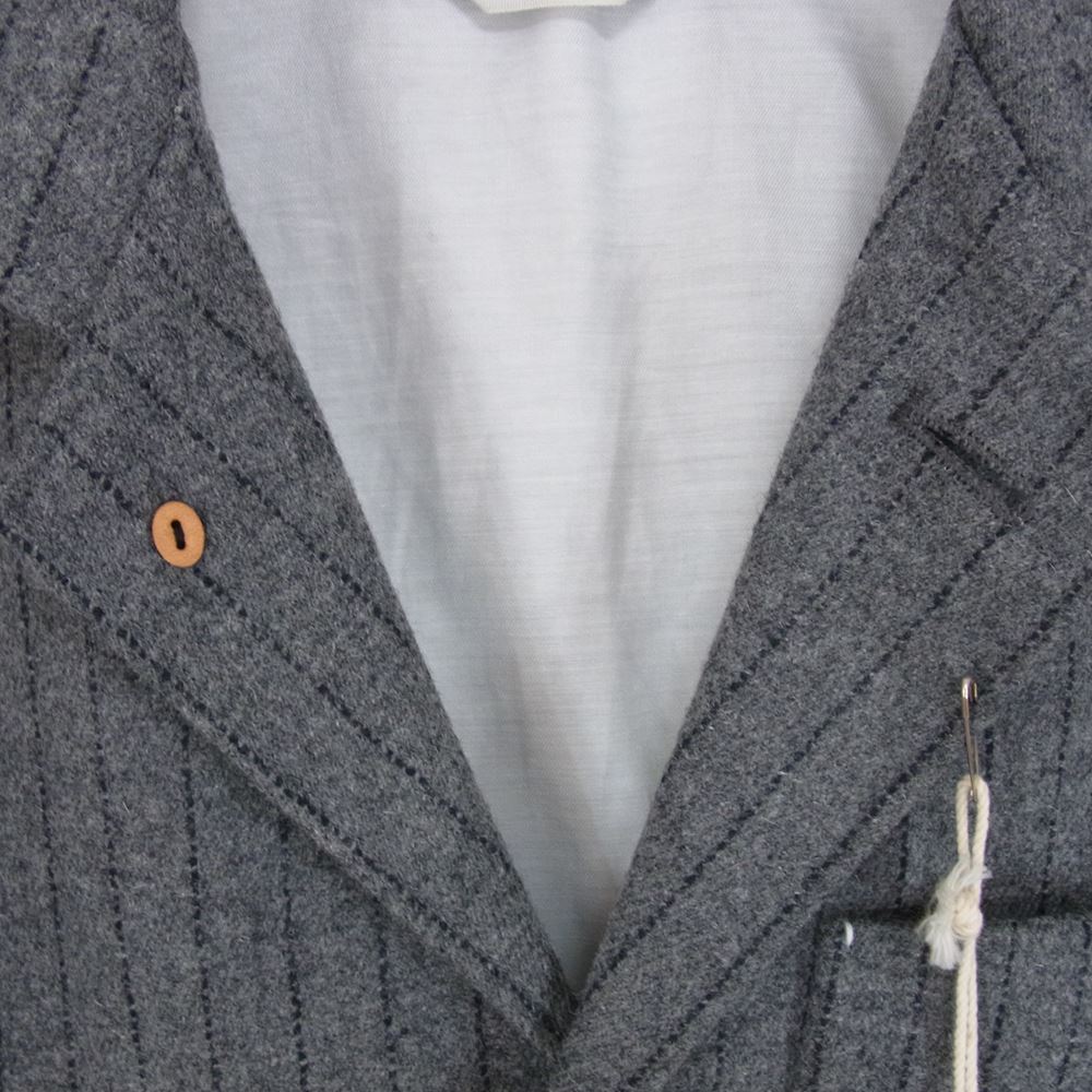 SUNSEA サンシー 19AW 19A31 PENCIL STRIPE JACKET ウール ペンシル ストライプ ジャケット グレー系 2【新古品】【未使用】【中古】