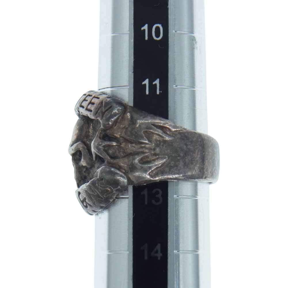 サーティーンデザインズ　リング　シルバー925 サーティーンデザインズ ロゴ刻印 スカル リング シルバー系 14号