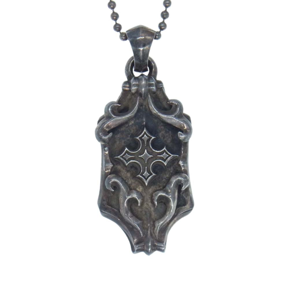 ラウドスタイルデザイン シールド ペンダントトップ ネックレス シルバー系【中古】
