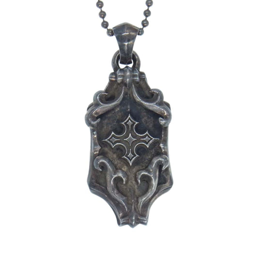 ラウドスタイルデザイン シールド ペンダントトップ ネックレス シルバー系【中古】