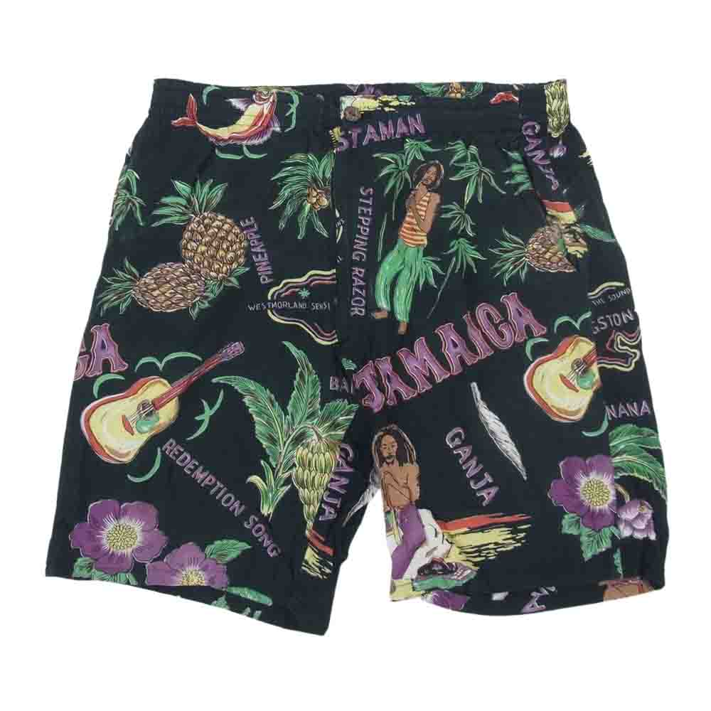 WACKO MARIA ワコマリア JAMAICA ジャマイカ ハワイアンショーツ ハーフパンツ ブラック系 S【中古】