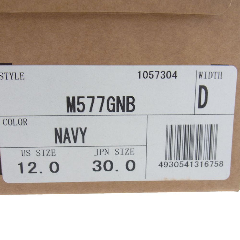 NEW BALANCE ニューバランス M577GNB 英国製 M577GNB スニーカー ランニングシューズ ネイビー系 US12D【中古】