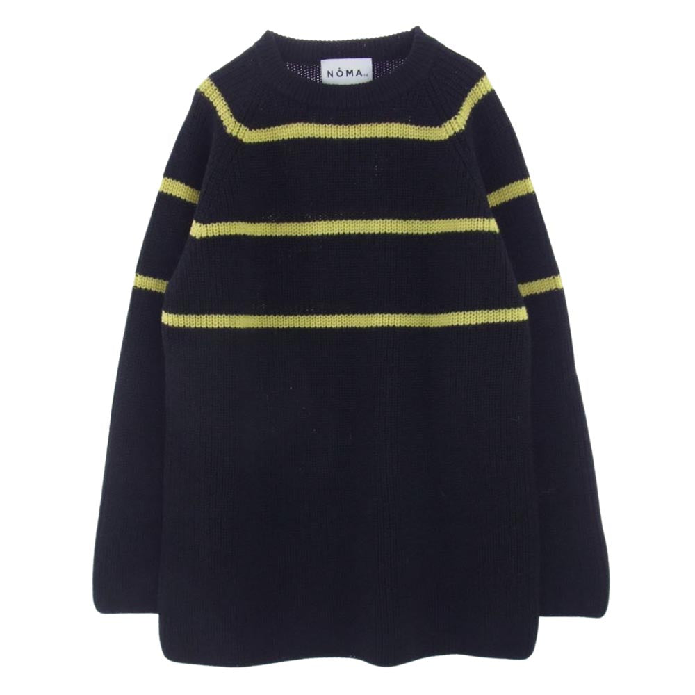 ノーマティーディー N28-KN01 Big Stripe Sweater ビッグ ストライプ セーター ニット ブラック系 2【中古】