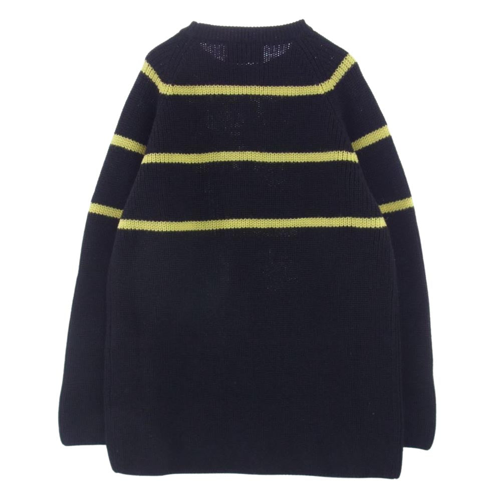 ノーマティーディー N28-KN01 Big Stripe Sweater ビッグ ストライプ セーター ニット ブラック系 2【中古】