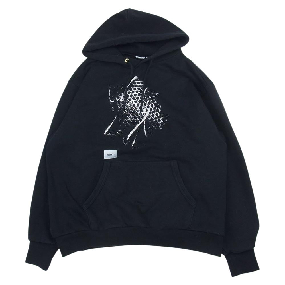 WTAPS ダブルタップス 20AW x VANS VAULT PULLOVER HOODY SWEAT MOSH PIT バンズ クロスボーン プルオーバー パーカー ブラック系 02【中古】