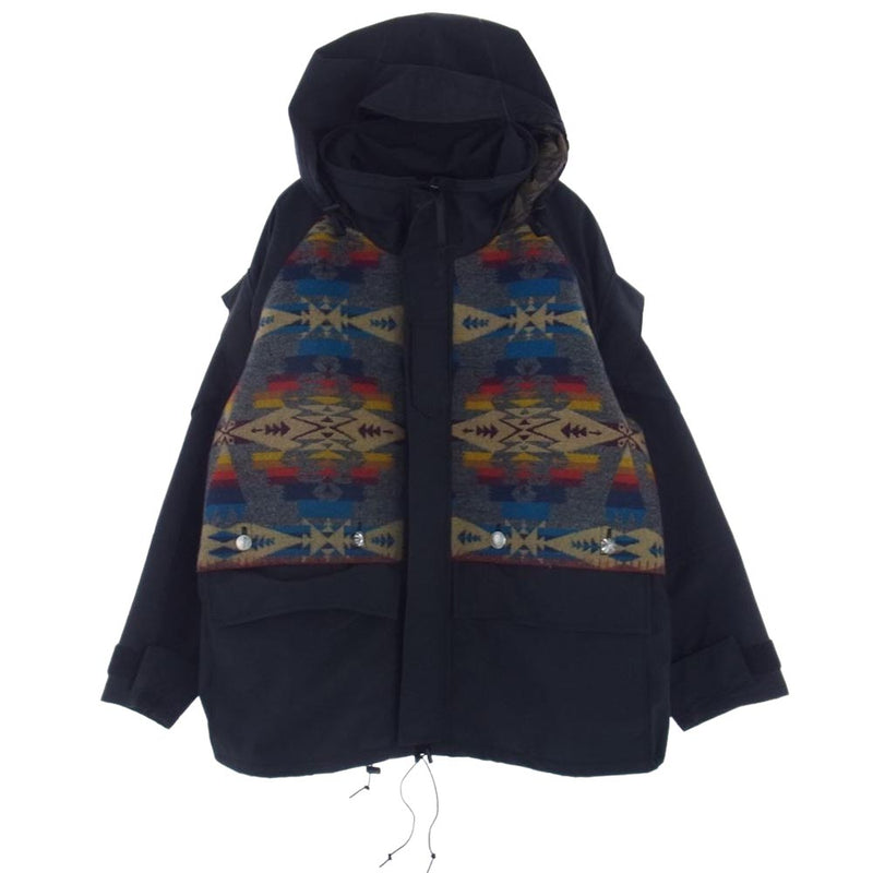 JUNYA WATANABE COMME des GARCONS MAN ジュンヤワタナベコムデギャルソンマン 22AW WJ-J020 ペンドルトン PENDLETON ナイロン タフタ ラミネートウール ジャガード コート XS【中古】