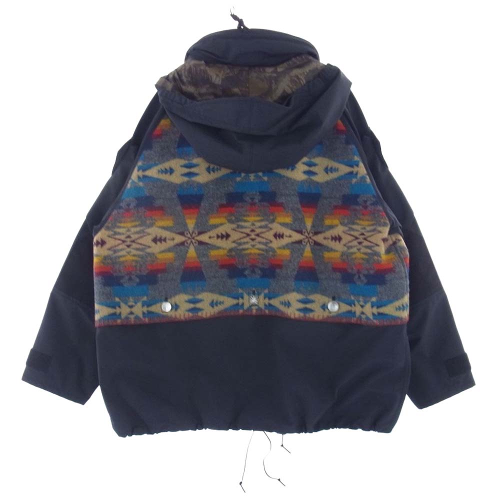 JUNYA WATANABE COMME des GARCONS MAN ジュンヤワタナベコムデギャルソンマン 22AW WJ-J020 ペンドルトン PENDLETON ナイロン タフタ ラミネートウール ジャガード コート XS【中古】