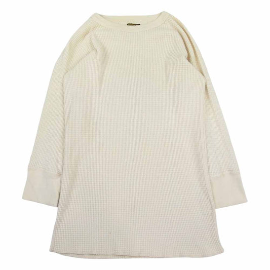 TENDERLOIN テンダーロイン 7分丈 ワッフル サーマル カットソー ホワイト系 XS【中古】