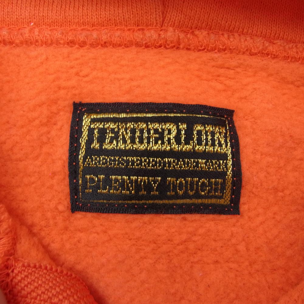 TENDERLOIN テンダーロイン ZIP PARKA 無地 ジップ アップ スウェット パーカー オレンジ系【中古】
