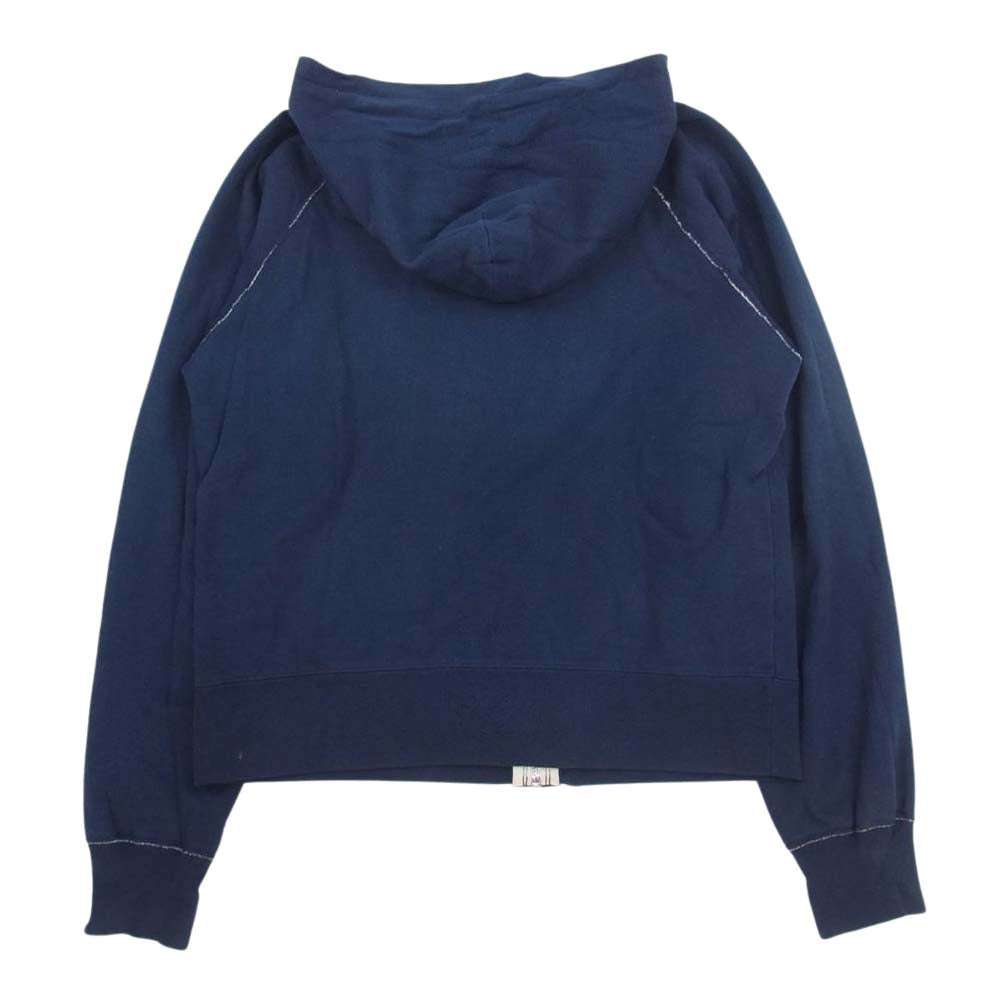 TENDERLOIN テンダーロイン ZIP PARKA 無地 裏地サーマル ジップ アップ スウェット パーカー ネイビー系【中古】