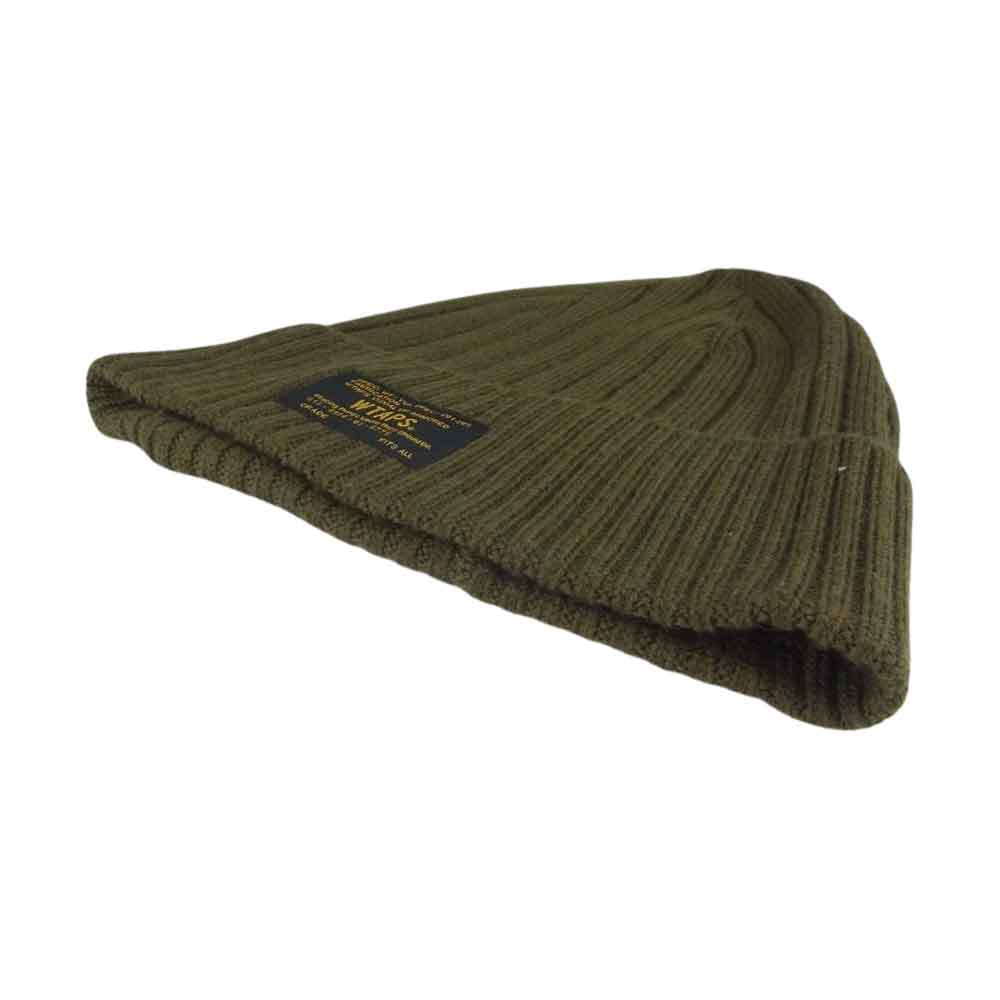 WTAPS ダブルタップス 15AW 152MADT-HT04 BEANIE 04 WOOL ビーニー ウール ニット キャップ 帽子 カーキ系 F【中古】
