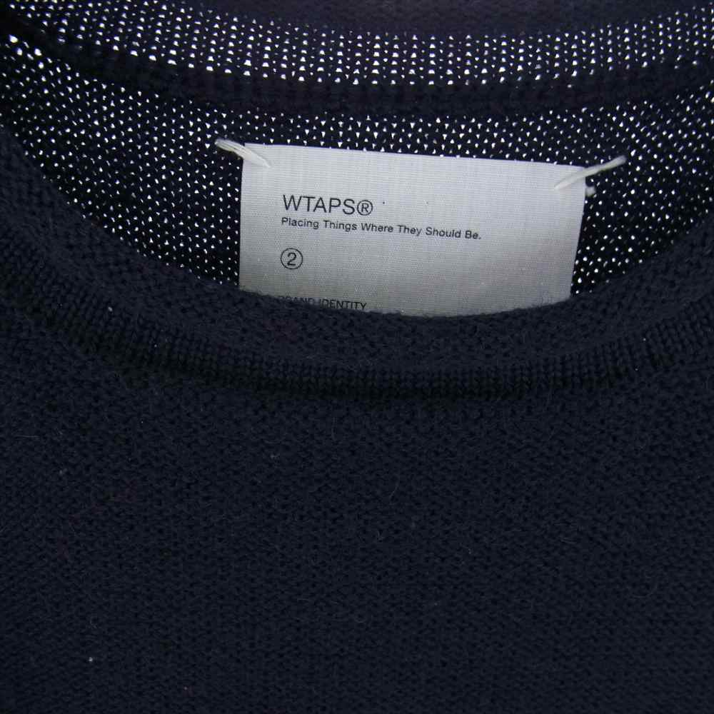 WTAPS ダブルタップス 15AW 152MADT-KNM01 AVANT SWEATER WOOL アバント セーター ウール ニット ネイビー系 2【中古】
