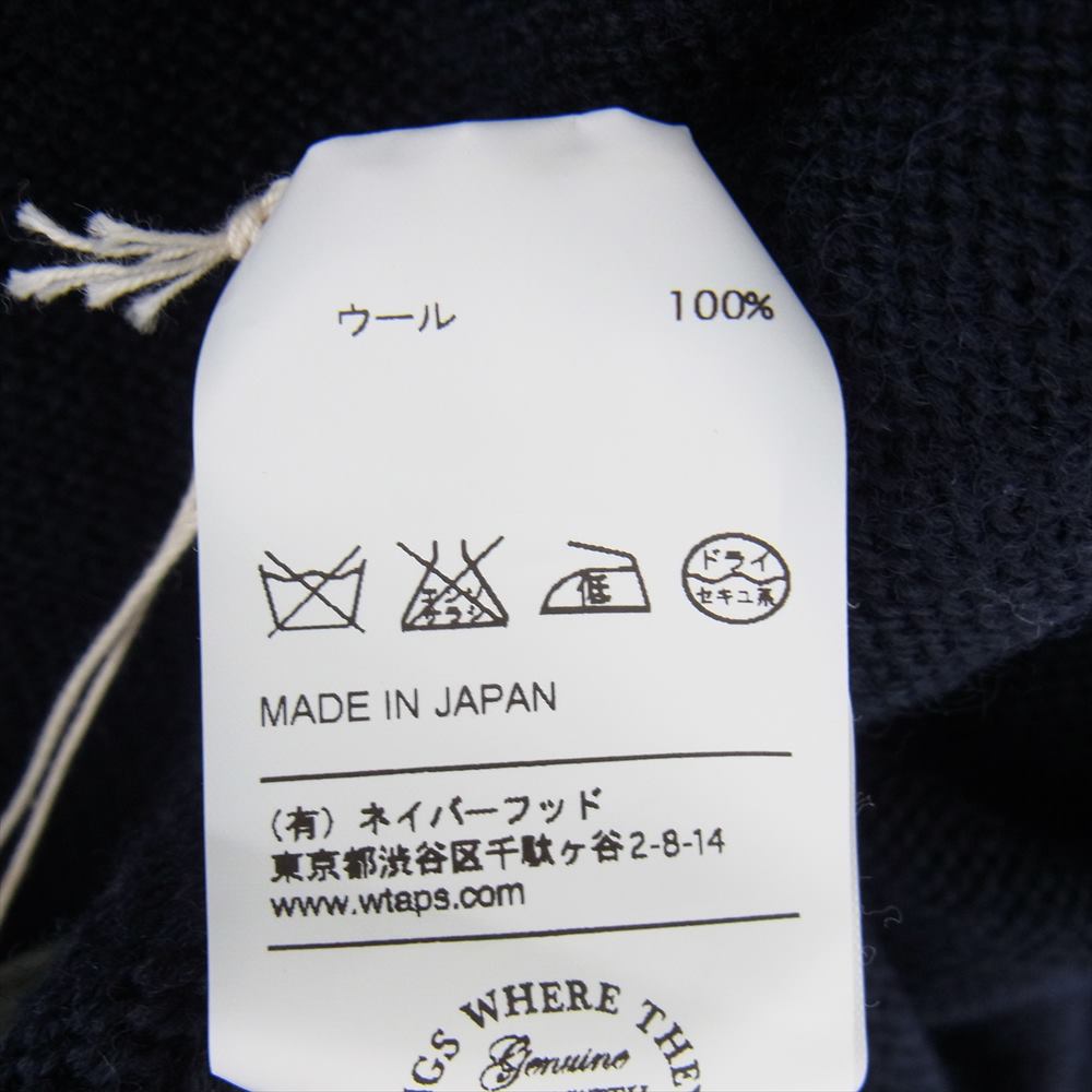 WTAPS ダブルタップス 15AW 152MADT-KNM01 AVANT SWEATER WOOL アバント セーター ウール ニット ネイビー系 2【中古】