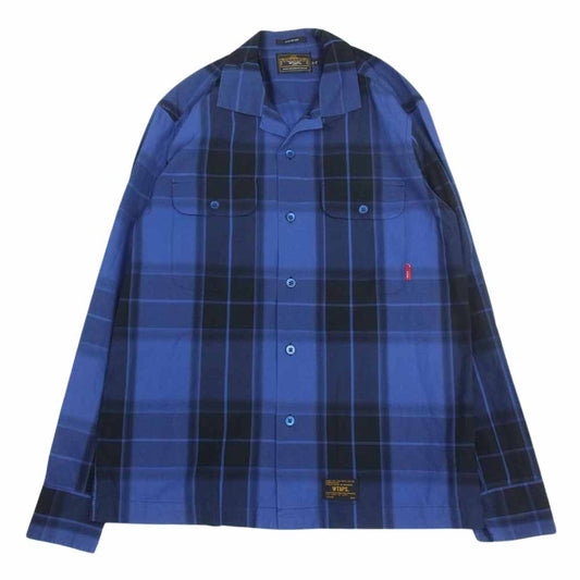 WTAPS ダブルタップス 13SS 131GWDT-SHM05 L/S VATOS SHIRT ヴァトーズ シャツ チェック ネイビー系 M【中古】