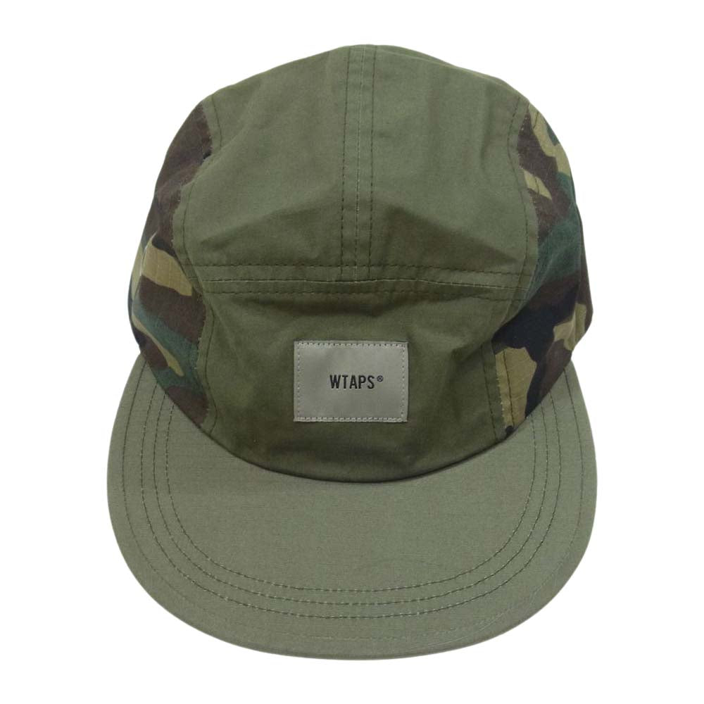 WTAPS ダブルタップス 21AW 212HCDT-HT01 T-5 01 CAP キャップ ロゴ カモフラ 迷彩 帽子 オリーブ カーキ系 00【美品】【中古】