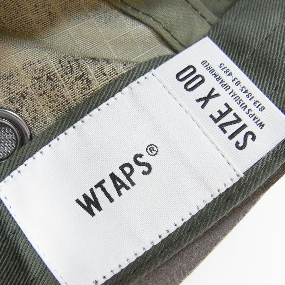 WTAPS ダブルタップス 21AW 212HCDT-HT01 T-5 01 CAP キャップ ロゴ カモフラ 迷彩 帽子 オリーブ カーキ系 00【美品】【中古】