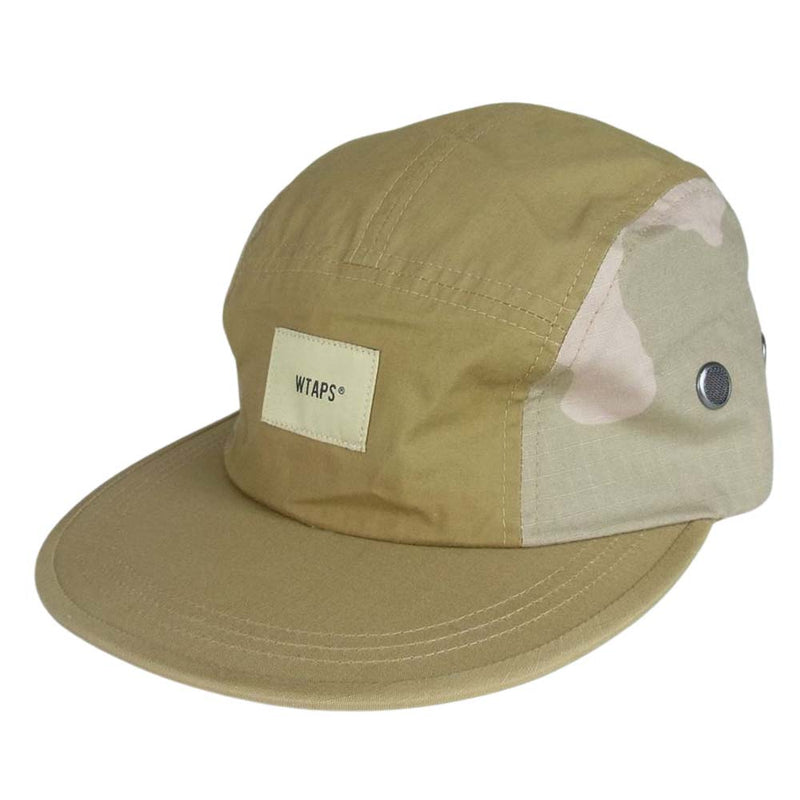 WTAPS ダブルタップス 21AW 212HCDT-HT01 T-5 01 CAP キャップ ロゴ カモフラ 迷彩 帽子 ベージュ系 F【美品】【中古】