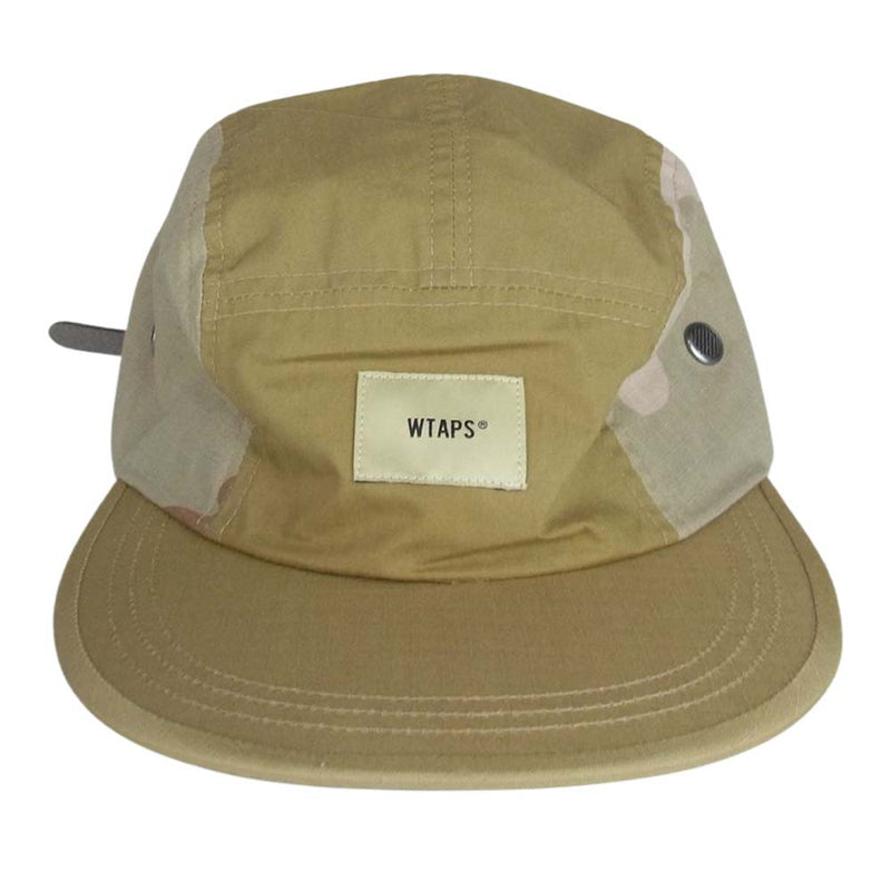 WTAPS ダブルタップス 21AW 212HCDT-HT01 T-5 01 CAP キャップ ロゴ カモフラ 迷彩 帽子 ベージュ系 F【美品】【中古】