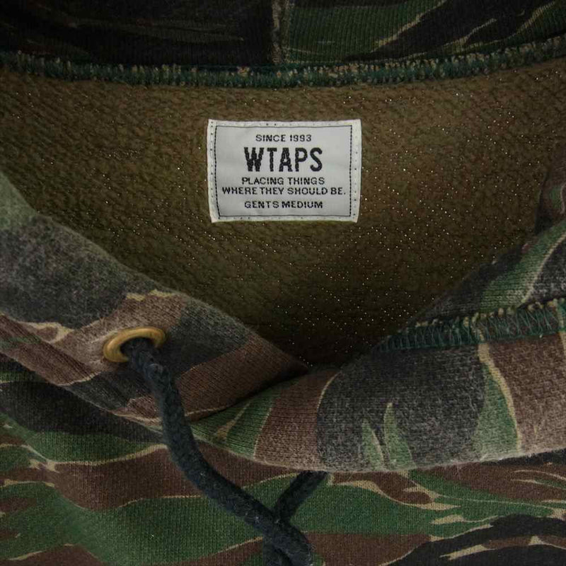 WTAPS ダブルタップス 16AW 162ATDT-CSM11S SWEAT SHIRT TIGER STRIPE スウェット シャツ タイガー ストライプ カモ 迷彩 パーカー フーディー M【中古】