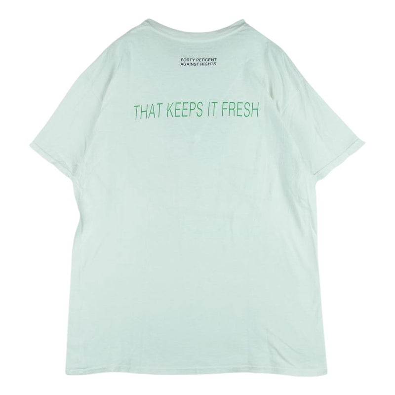 フォーティーパーセントアゲインストライツ FRESH SS TEE 半袖 Tシャツ ホワイト系 M【中古】