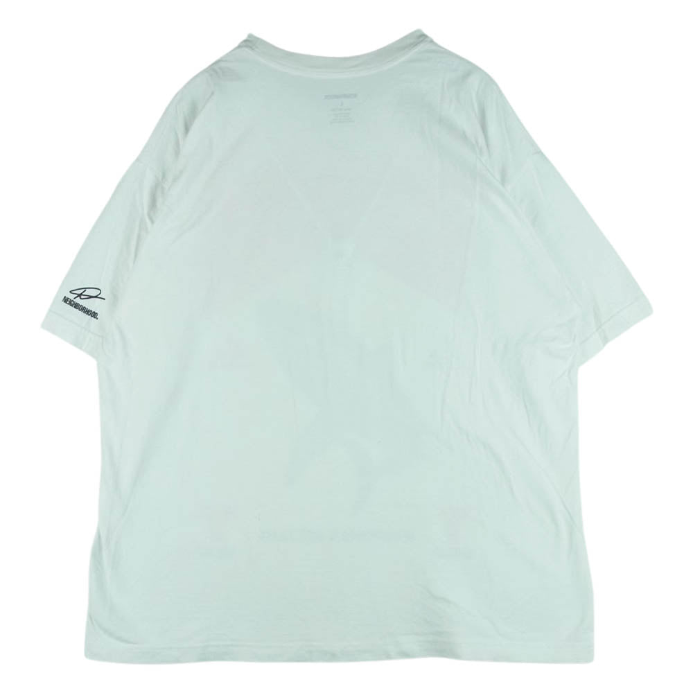 NEIGHBORHOOD ネイバーフッド 23SS DSC サメ 鮫 シャーク プリント 半袖 Tシャツ コットン 日本製 ホワイト系 L【中古】