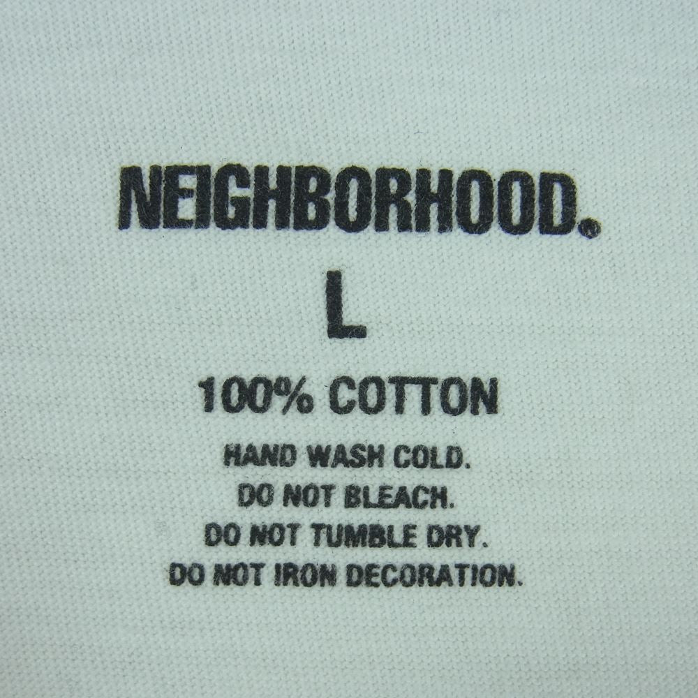 NEIGHBORHOOD ネイバーフッド 23SS DSC サメ 鮫 シャーク プリント 半袖 Tシャツ コットン 日本製 ホワイト系 L【中古】