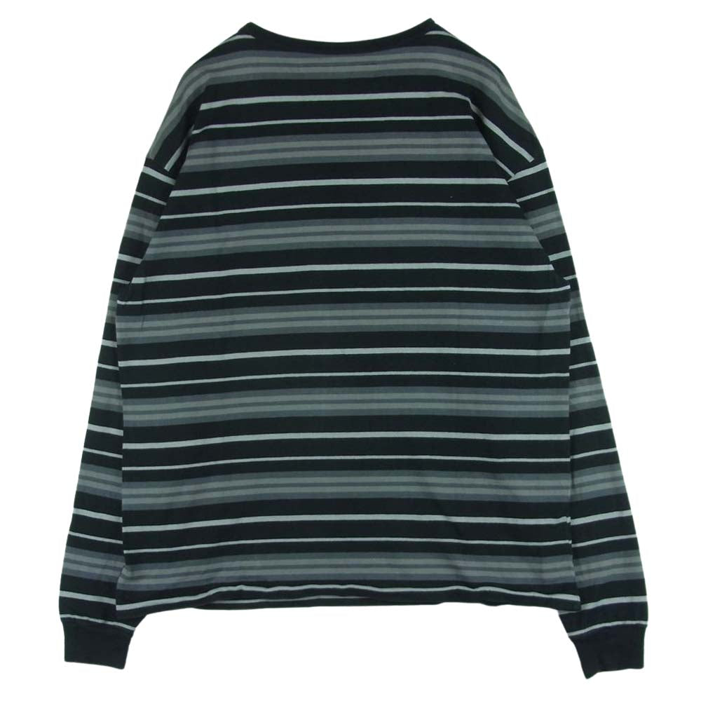 NEIGHBORHOOD ネイバーフッド 22AW 222UWNH-CSM01 BORDER CREWNECK LS.CO ボーダー クルーネック ロングスリーブ カットソー ブラック系 グレー系 L【中古】