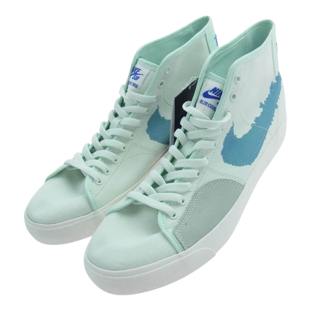 NIKE ナイキ DM8553-300 SB Blazer Court Mid Premium SB ブレーザー コート ミッド プレミアム スニーカー ライトブルー系 29cm【極上美品】【中古】