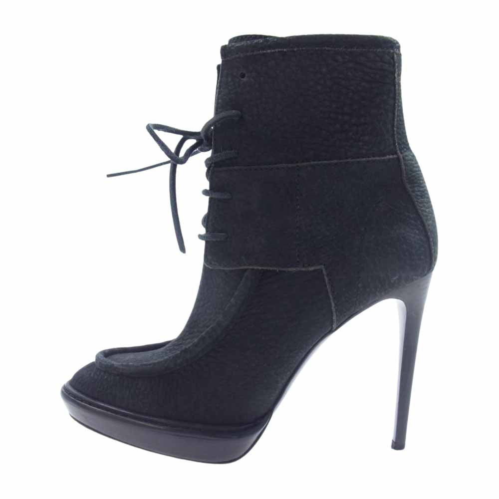 BURBERRY バーバリー ヒール レザー ブーツ ブラック系 UK5 38EUR【中古】