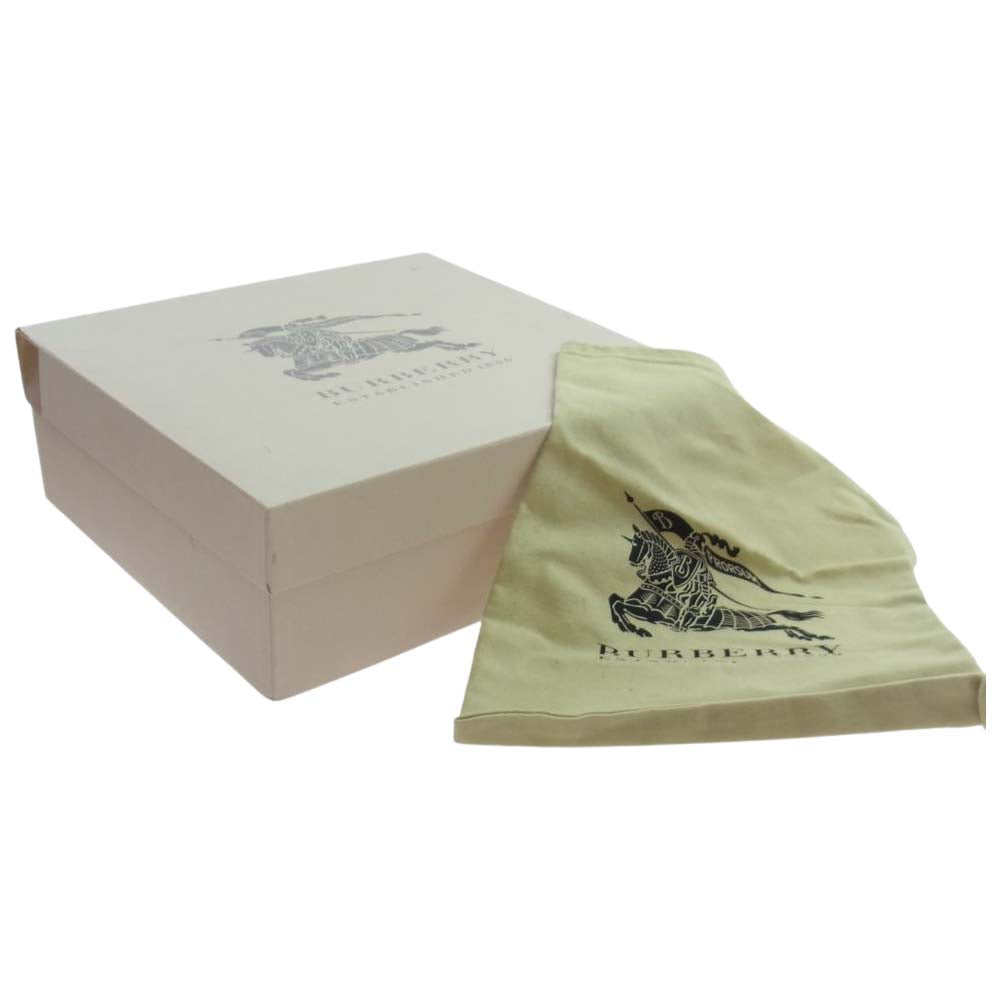 BURBERRY バーバリー ヒール レザー ブーツ ブラック系 UK5 38EUR【中古】