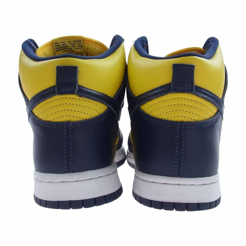 NIKE AIR JORDAN ナイキ ジョーダン CZ8149-700 Dunk High Michigan ダンク ハイ ミシガン スニーカー イエロー系 ネイビー系 26.5cm【中古】