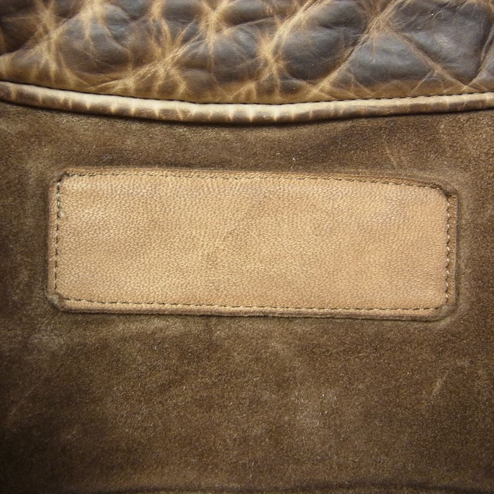 ISAMUKATAYAMA BACKLASH イサムカタヤマバックラッシュ 916-02 CALE LEATHER 半袖 レザー ジャケット ブラウン系【中古】