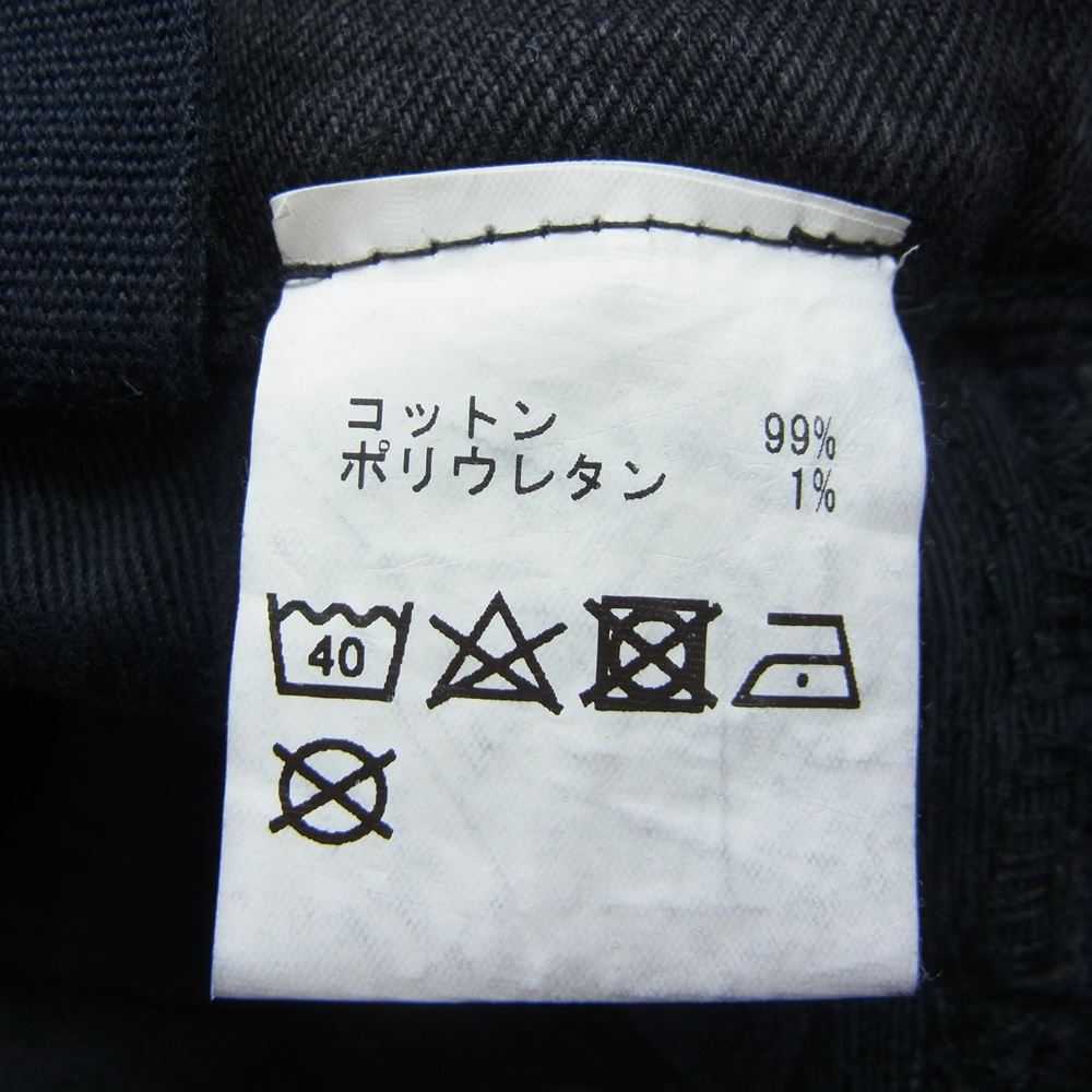 スビ カットオフ ボタンフライ 5ポケット ブラックデニム スキニー パンツ ジーンズ ブラック系 31【中古】