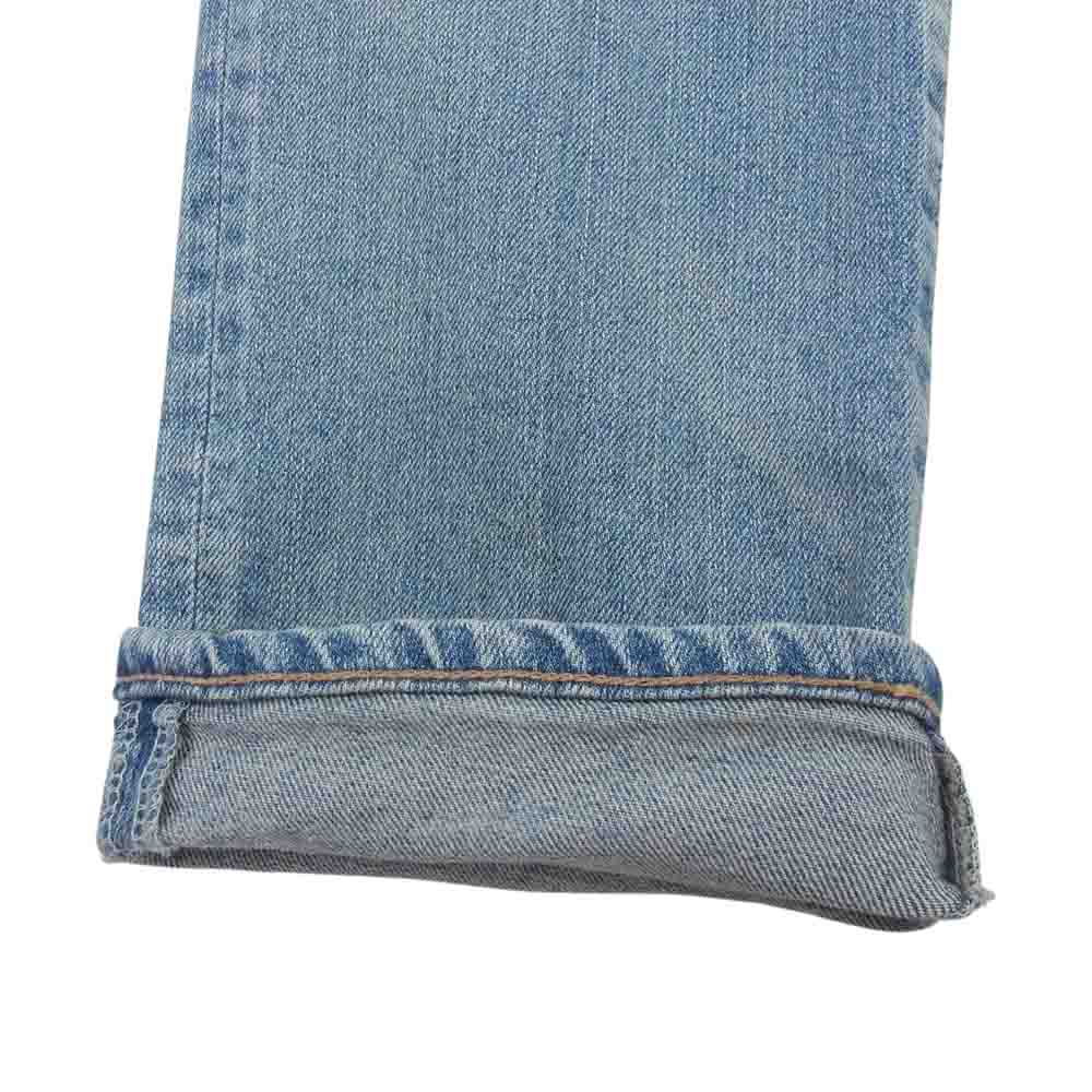 Ron Herman ロンハーマン 2720600117 DENIM ダメージ加工 クラッシュ リペア加工 ジップフライ ストレート デニムパンツ インディゴブルー系 31【中古】