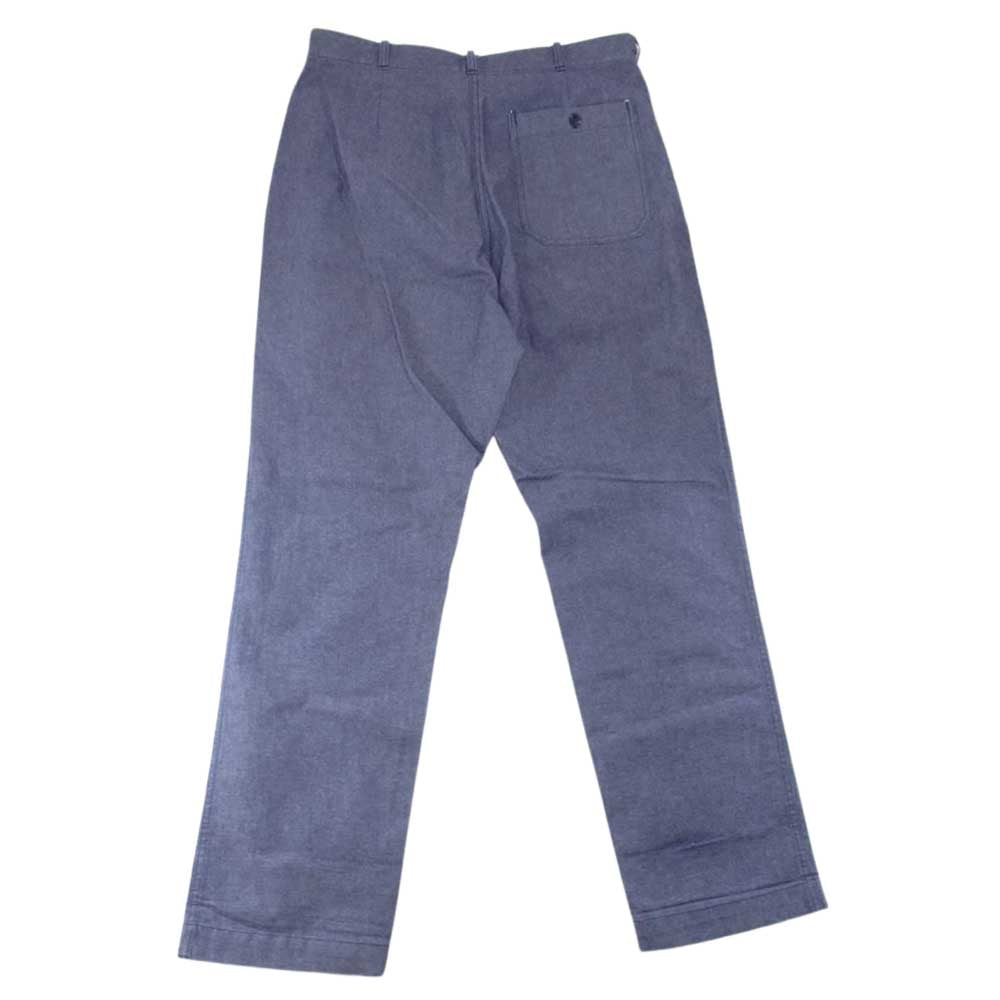 ユーロミリタリー PANTALON BLEU CHINE フランス軍 ミリタリー ワークパンツ ネイビー系 サイズ表記無【中古】