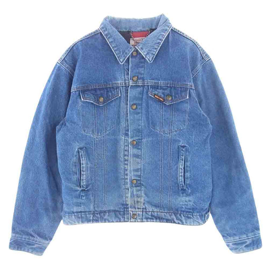 サドルキング USA製 裏府バッファローチェック デニムジャケット インディゴブルー系【中古】