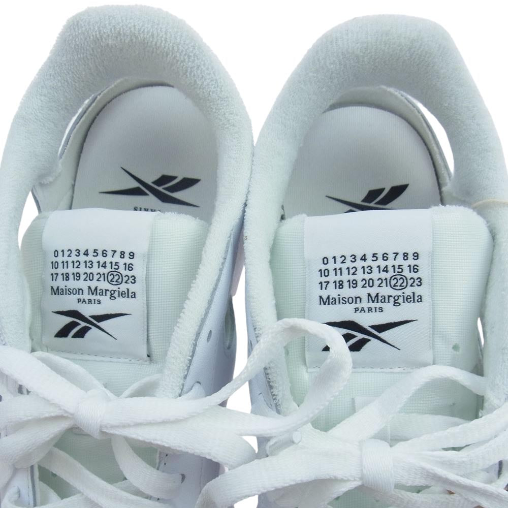 MAISON MARGIELA メゾンマルジェラ GX5137 × Reebok リーボック Classic Leather DQ Shoes クラシックレザー シューズ 足袋 タビ スニーカー ホワイト ホワイト系 28cm【極上美品】【中古】