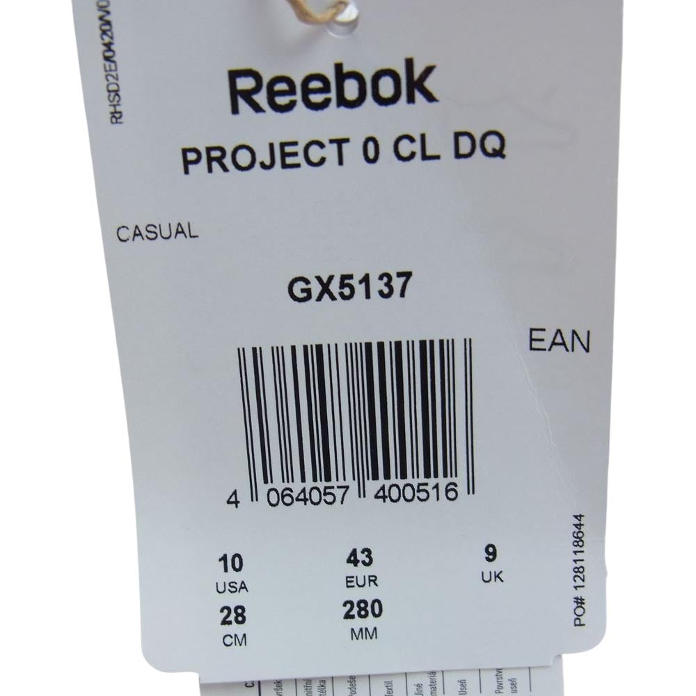 MAISON MARGIELA メゾンマルジェラ GX5137 × Reebok リーボック Classic Leather DQ Shoes クラシックレザー シューズ 足袋 タビ スニーカー ホワイト ホワイト系 28cm【極上美品】【中古】