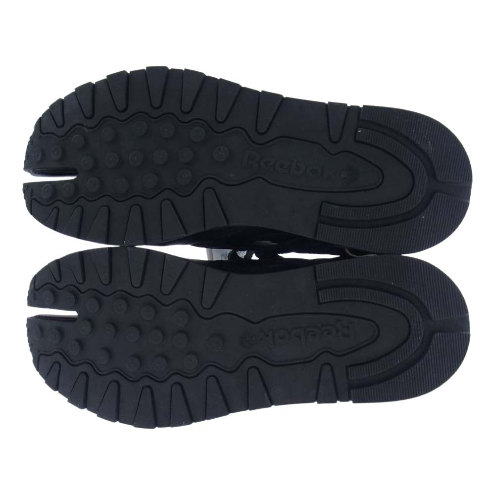 MAISON MARGIELA メゾンマルジェラ GY0244 × Reebok リーボック Classic Leather DQ Shoes クラシックレザー シューズ 足袋 タビ スニーカー ブラック ブラック系 27.5cm【新古品】【未使用】【中古】